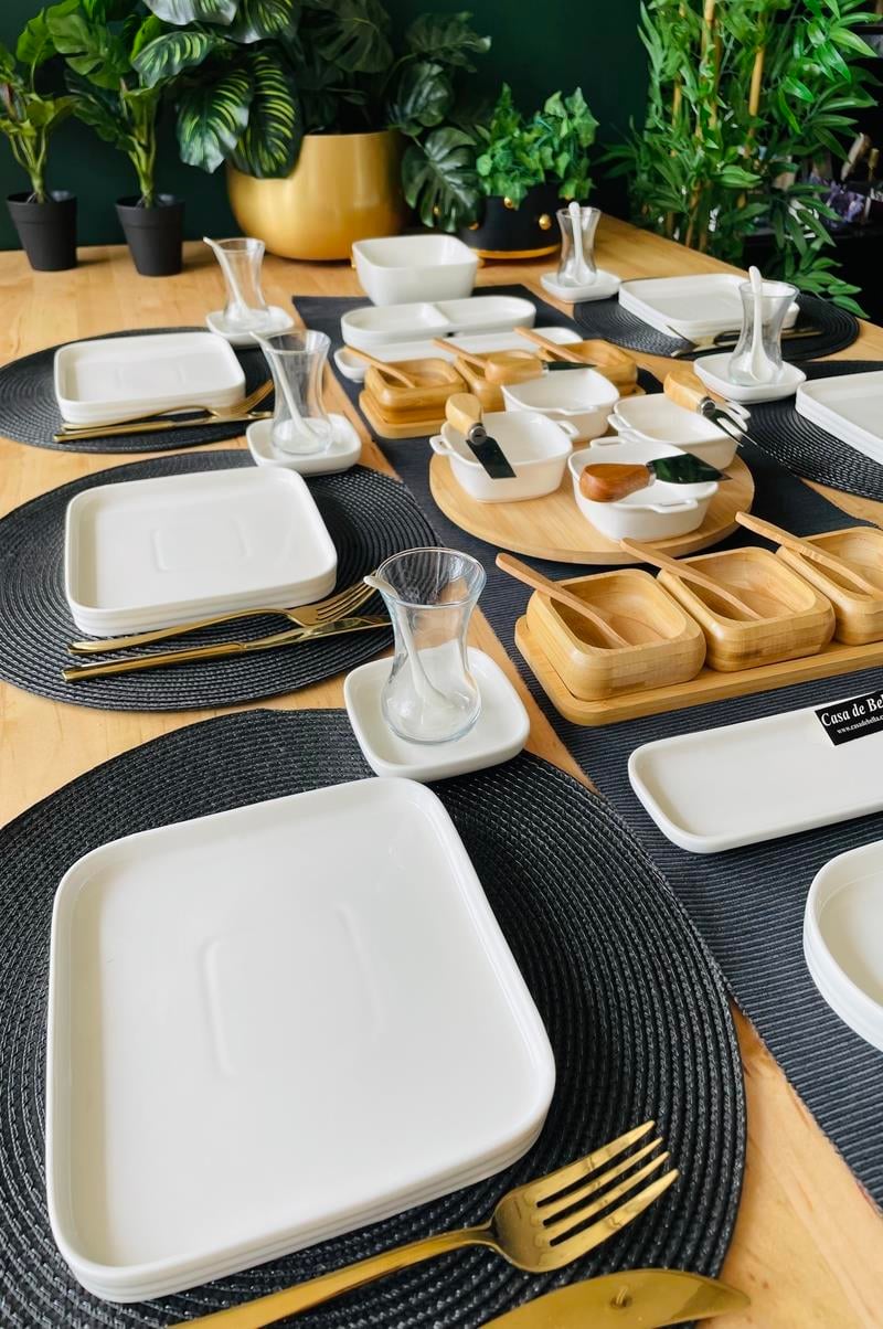 Bambu Porselen 46 Parça 6 Kişilik Kahvaltı Takımı