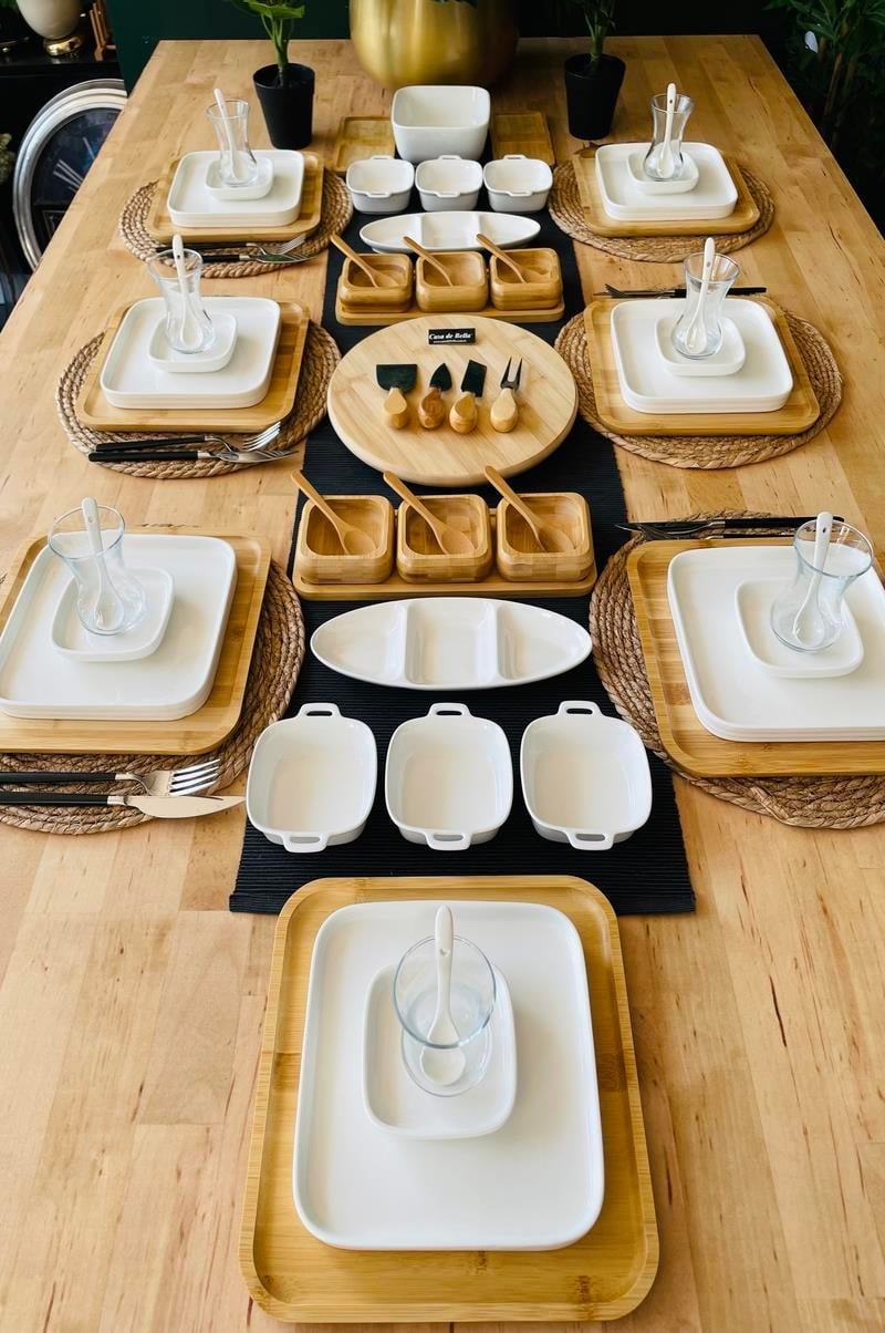 Bambu Porselen 54 Parça 6 Kişilik Kahvaltı Takımı