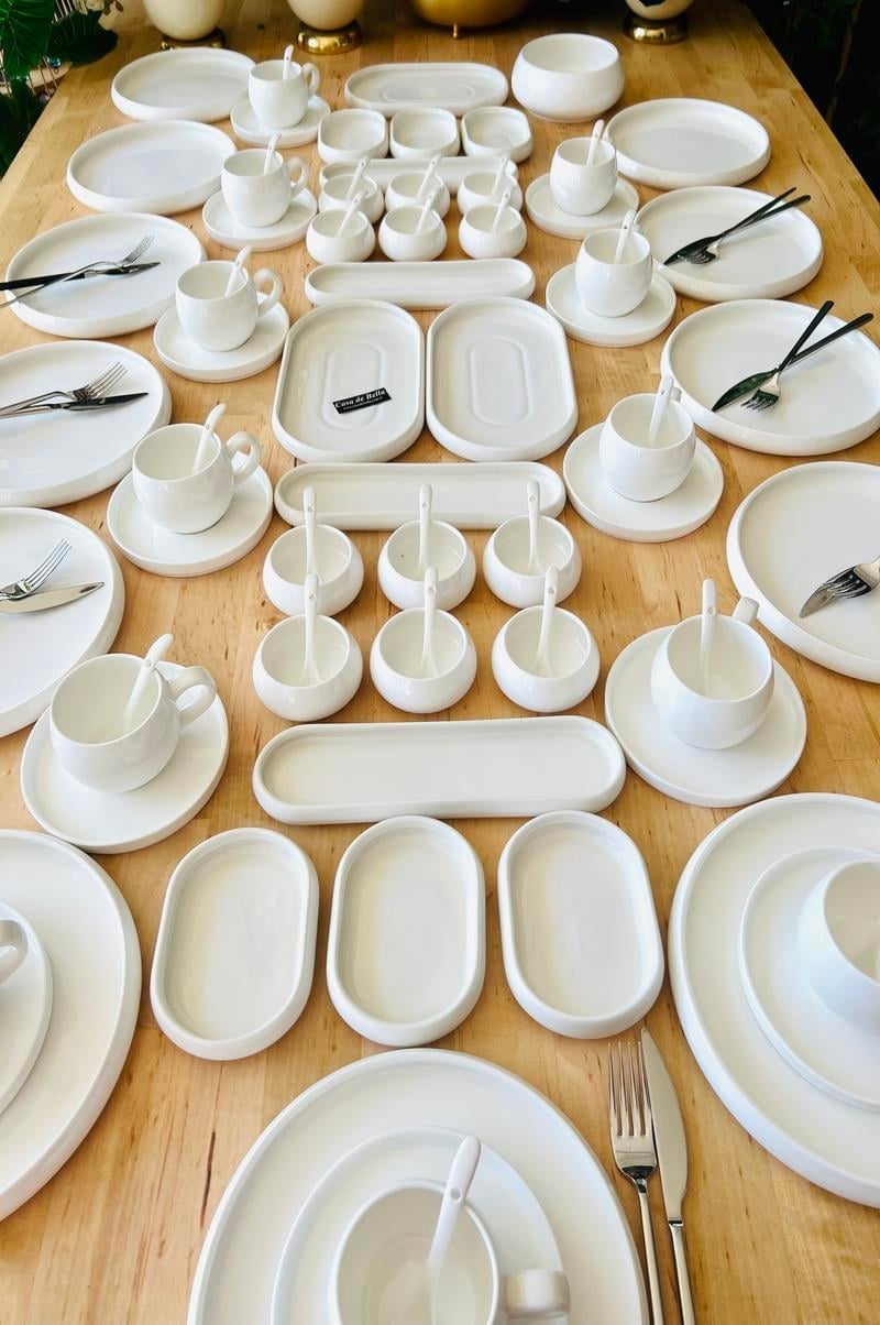 Bianco Perla 86 Parça 12 Kişilik Porelen Kahvaltı Takımı
