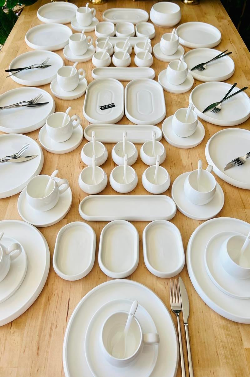 Bianco Perla 86 Parça 12 Kişilik Porelen Kahvaltı Takımı