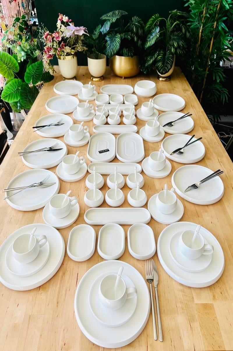 Bianco Perla 86 Parça 12 Kişilik Porelen Kahvaltı Takımı