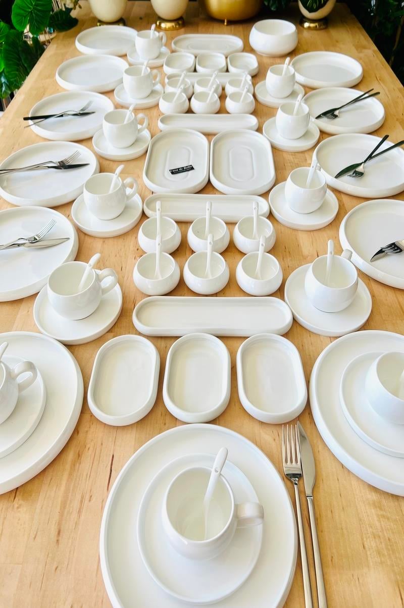 Bianco Perla 86 Parça 12 Kişilik Porelen Kahvaltı Takımı