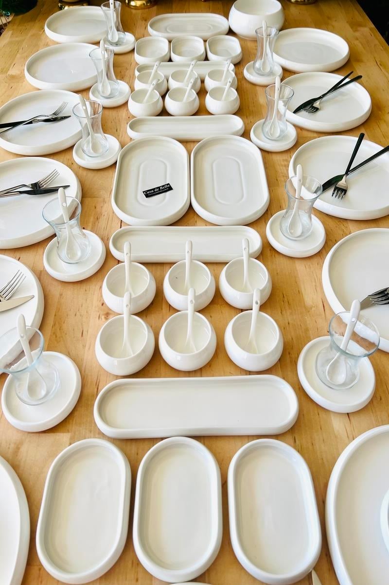 Bianco Perla 86 Parça 12 Kişilik Porelen Kahvaltı Takımı