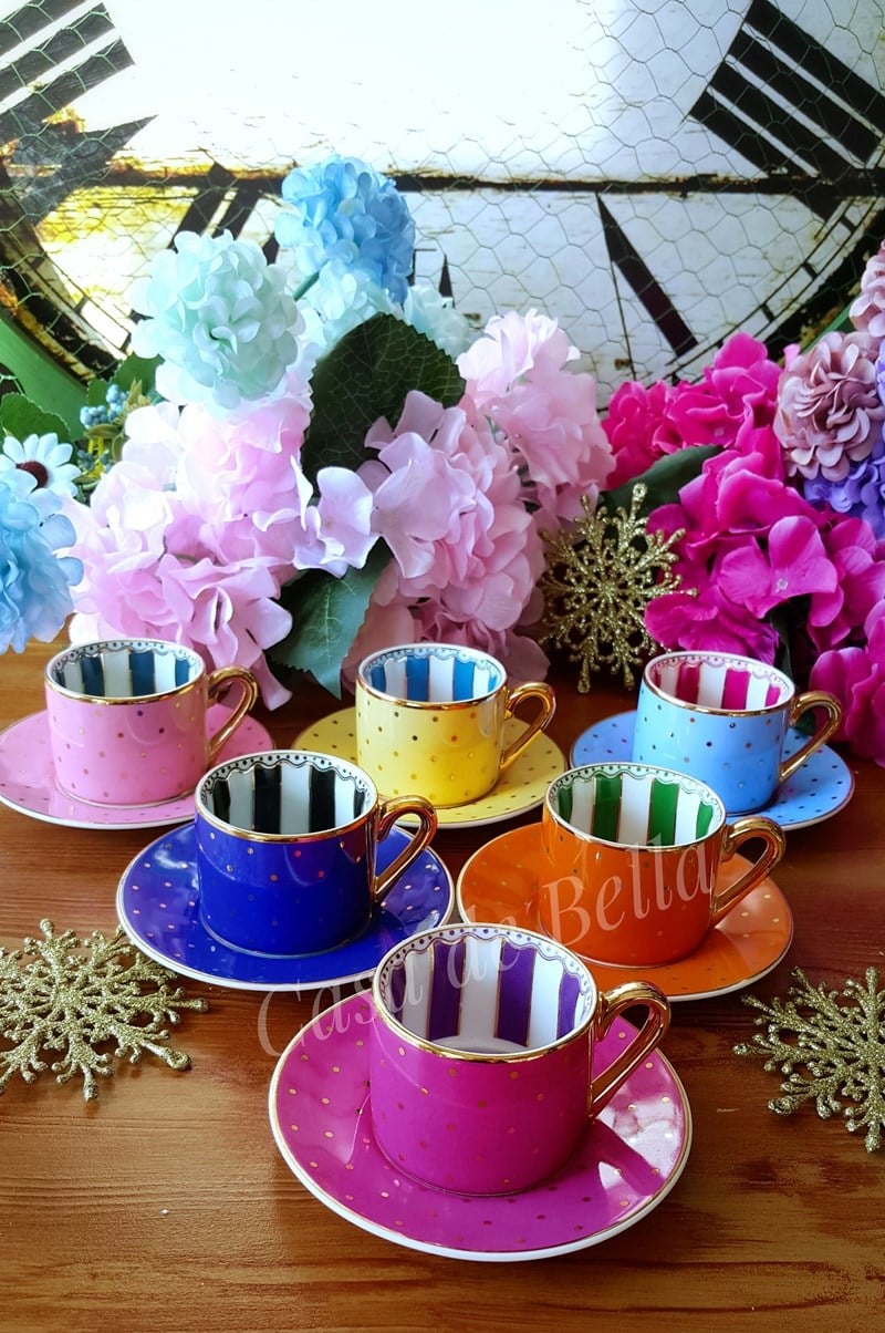 Bone China 6 Kişilik Kahve Fincanı