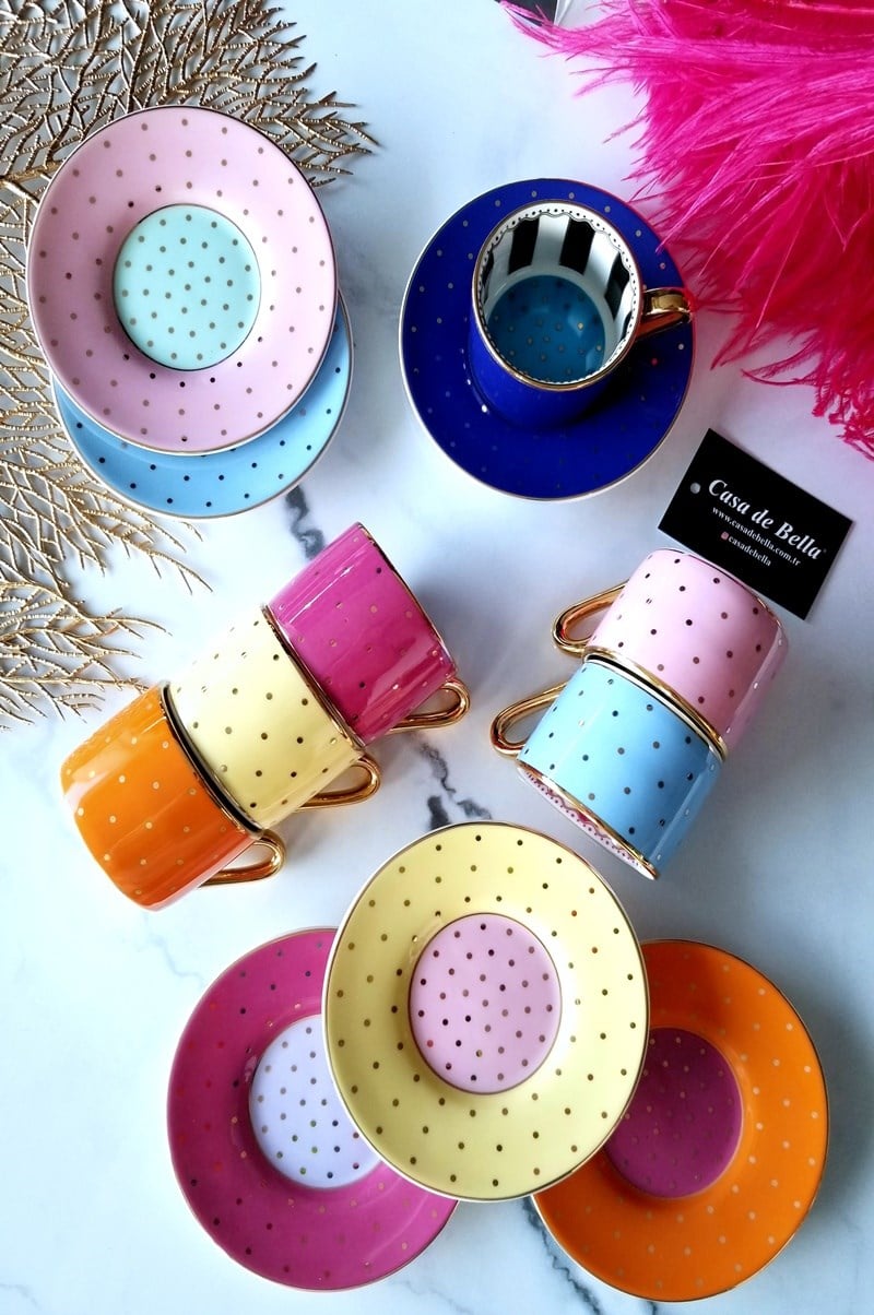 Bone China 6 Kişilik Kahve Fincanı