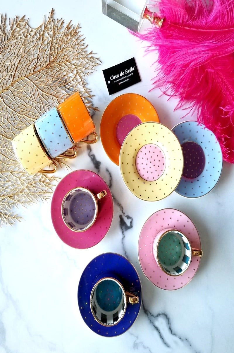 Bone China 6 Kişilik Kahve Fincanı