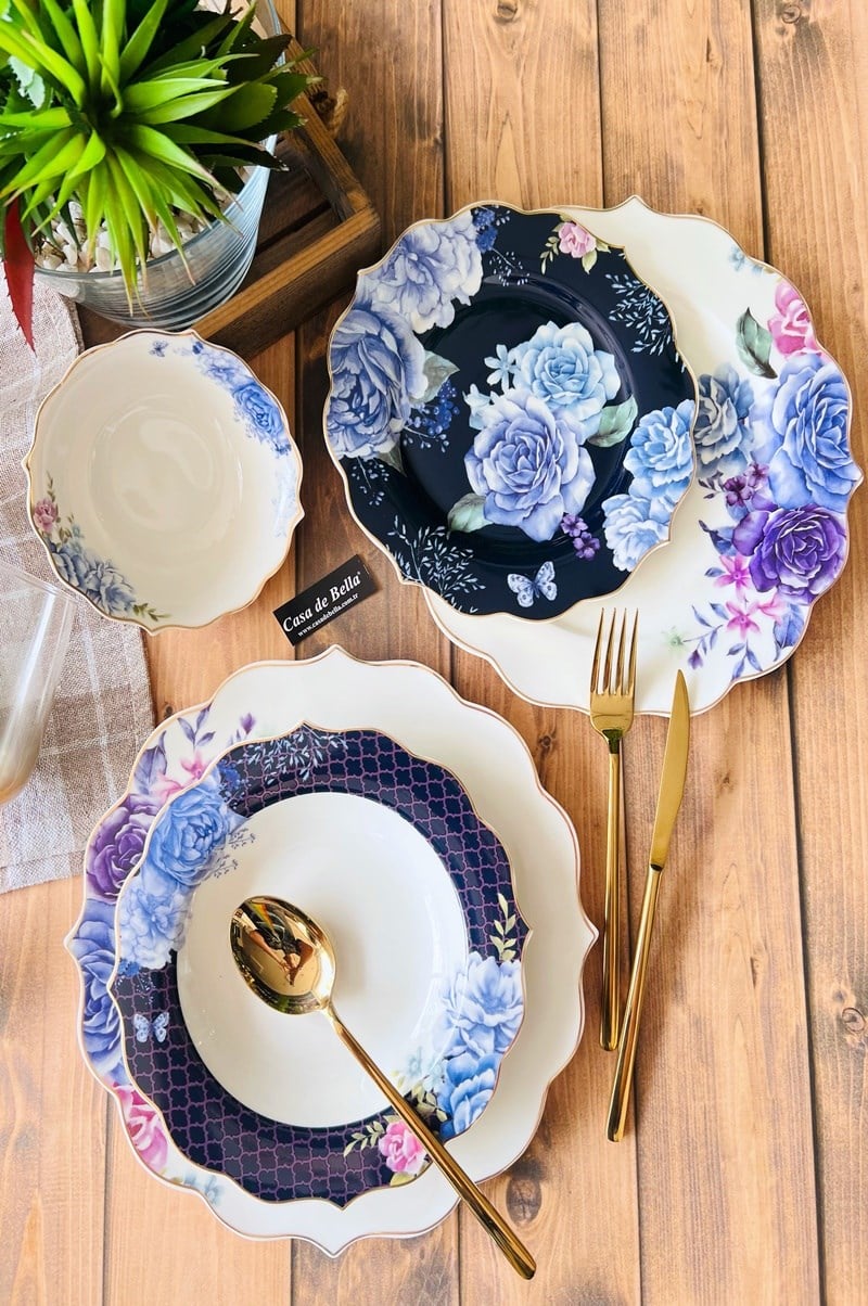 Bone Porselen 24 parça Yemek Takımı