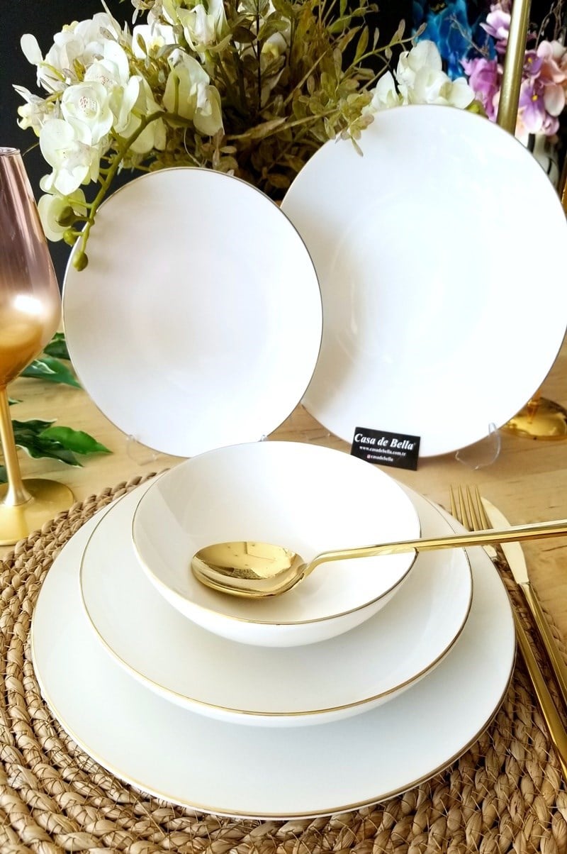BONE PORSELEN MODERN 24 PARÇA YEMEK TAKIMI