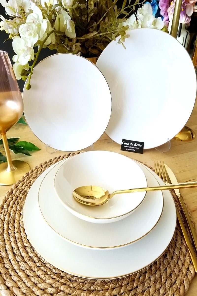 BONE PORSELEN MODERN 24 PARÇA YEMEK TAKIMI