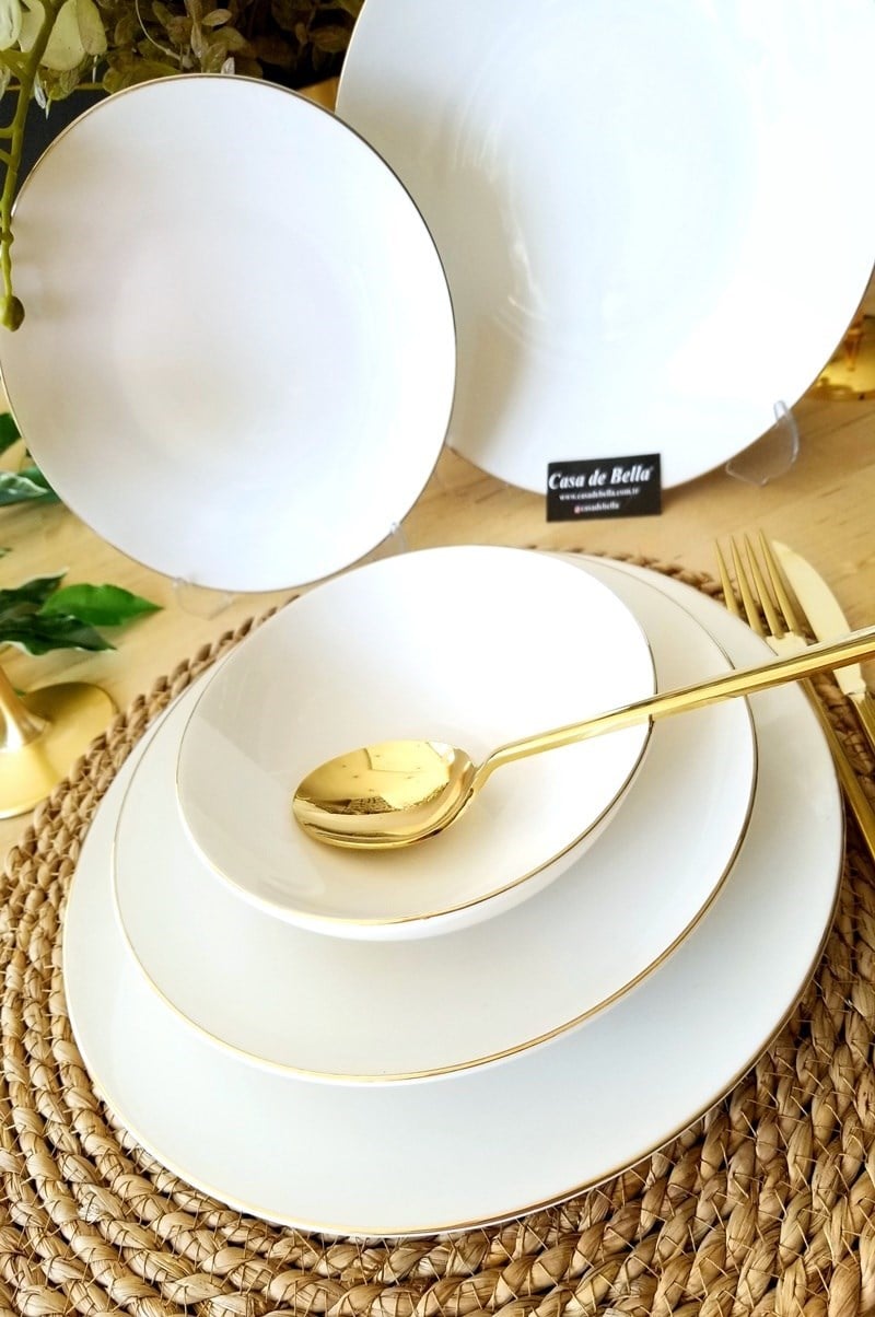 BONE PORSELEN MODERN 24 PARÇA YEMEK TAKIMI