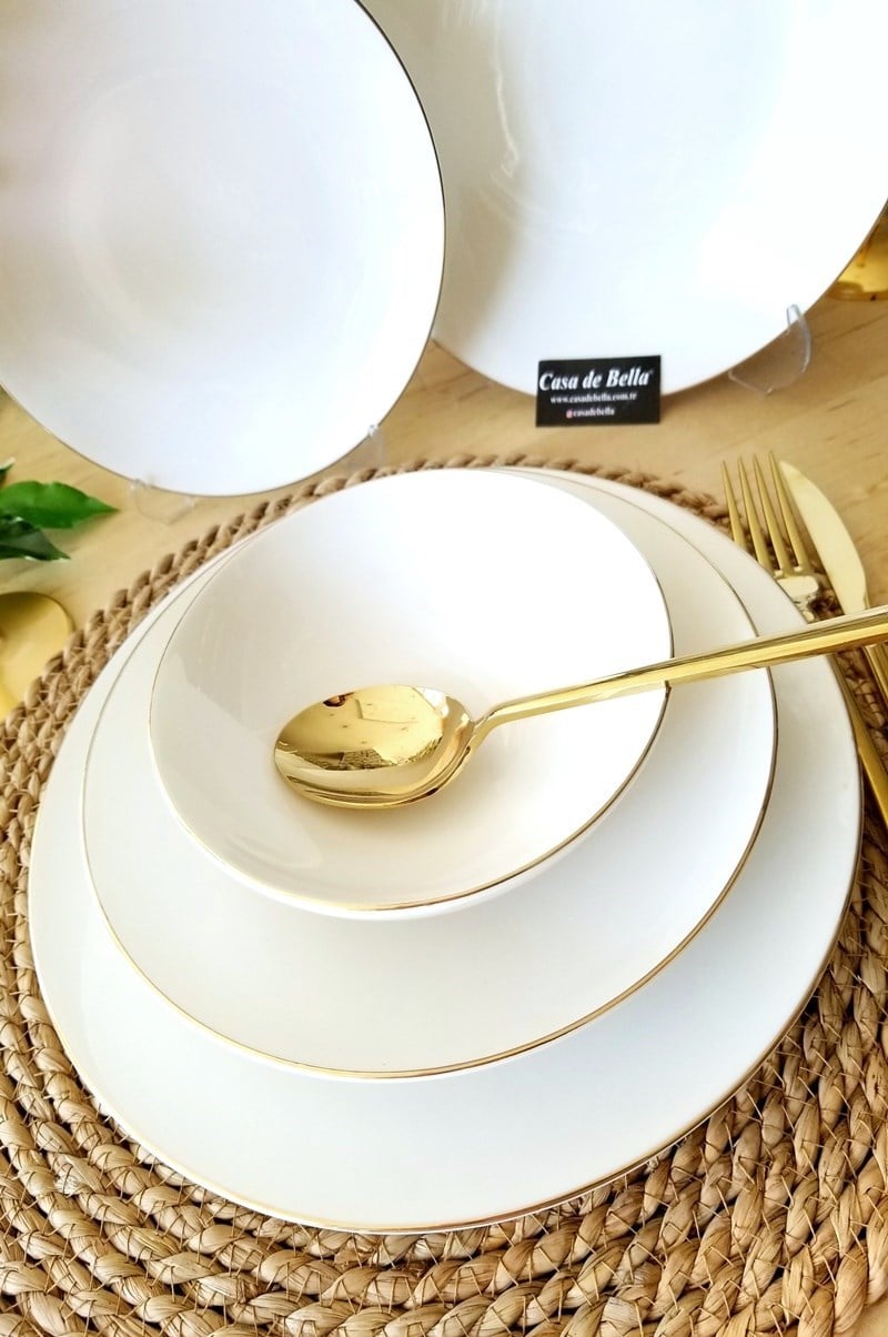 BONE PORSELEN MODERN 24 PARÇA YEMEK TAKIMI