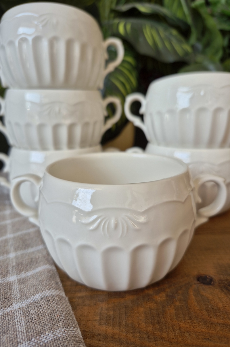 CASA DE BELLA MADİSON BEYAZ 6LI KASE SETİ 16CM 350ML(FIRINA GİRMEKTEDİR)