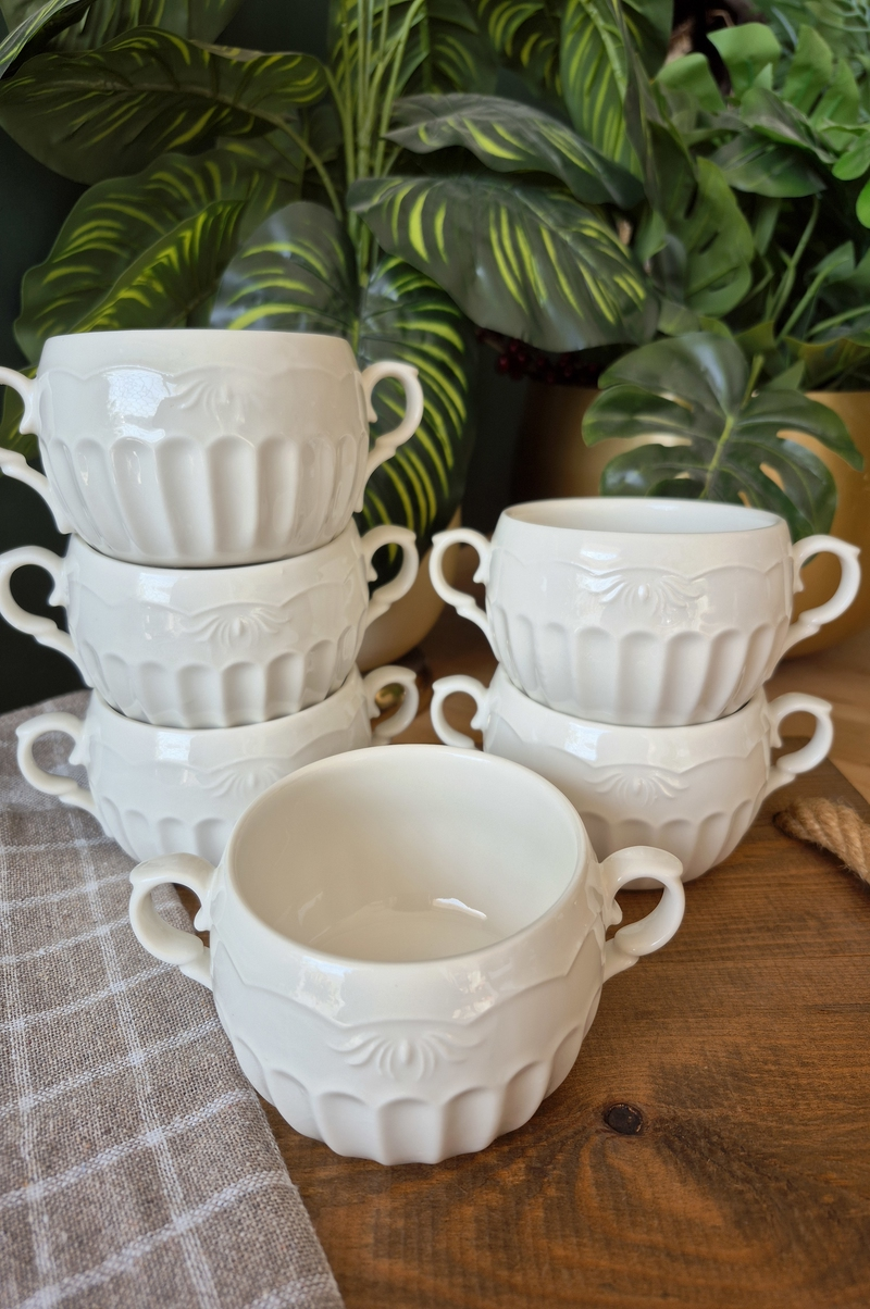 CASA DE BELLA MADİSON BEYAZ 6LI KASE SETİ 16CM 350ML(FIRINA GİRMEKTEDİR)