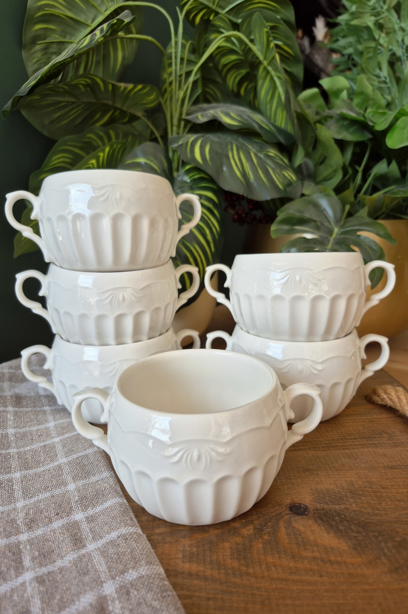 CASA DE BELLA MADİSON BEYAZ 6LI KASE SETİ 16CM 350ML(FIRINA GİRMEKTEDİR)