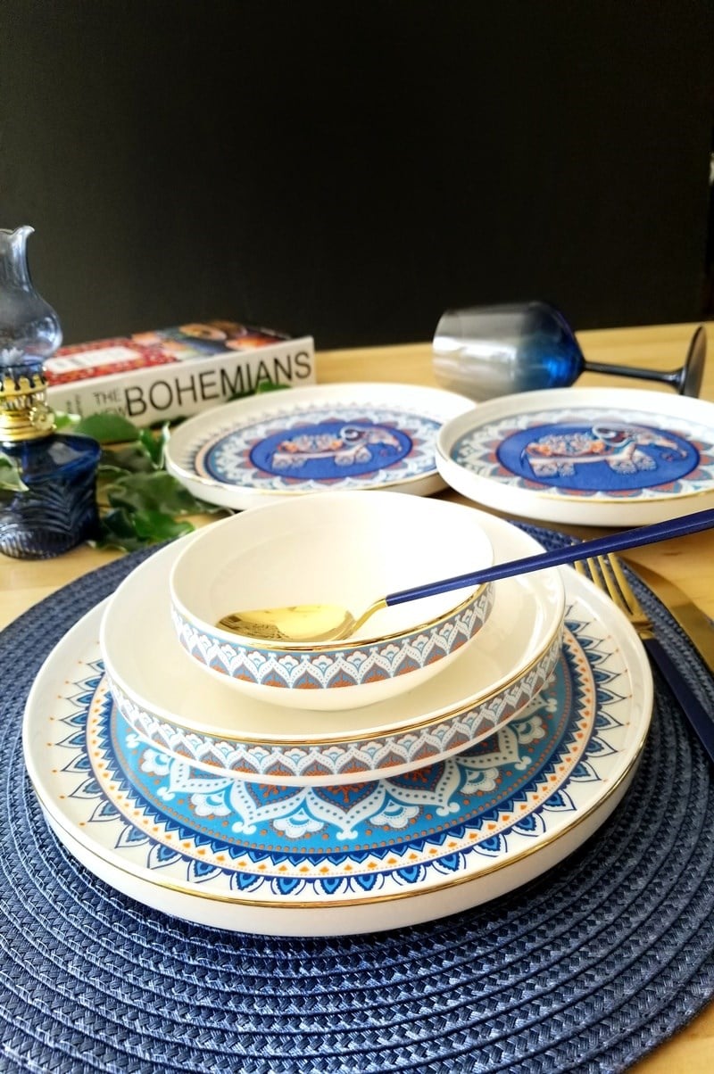 ETNİK MODERN 24 PARÇA 6 KİŞİLİK YEMEK TAKIMI