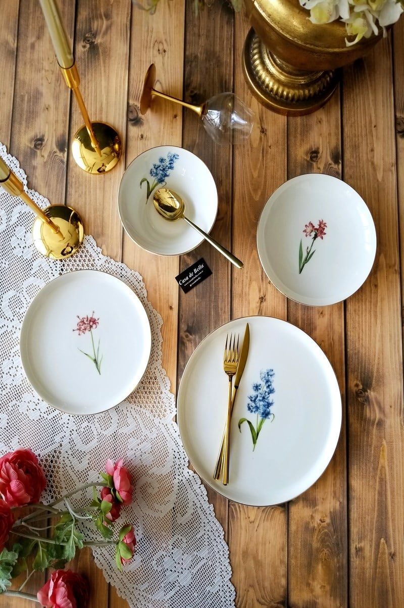 Floare 24 Parça Modern Yemek Takımı