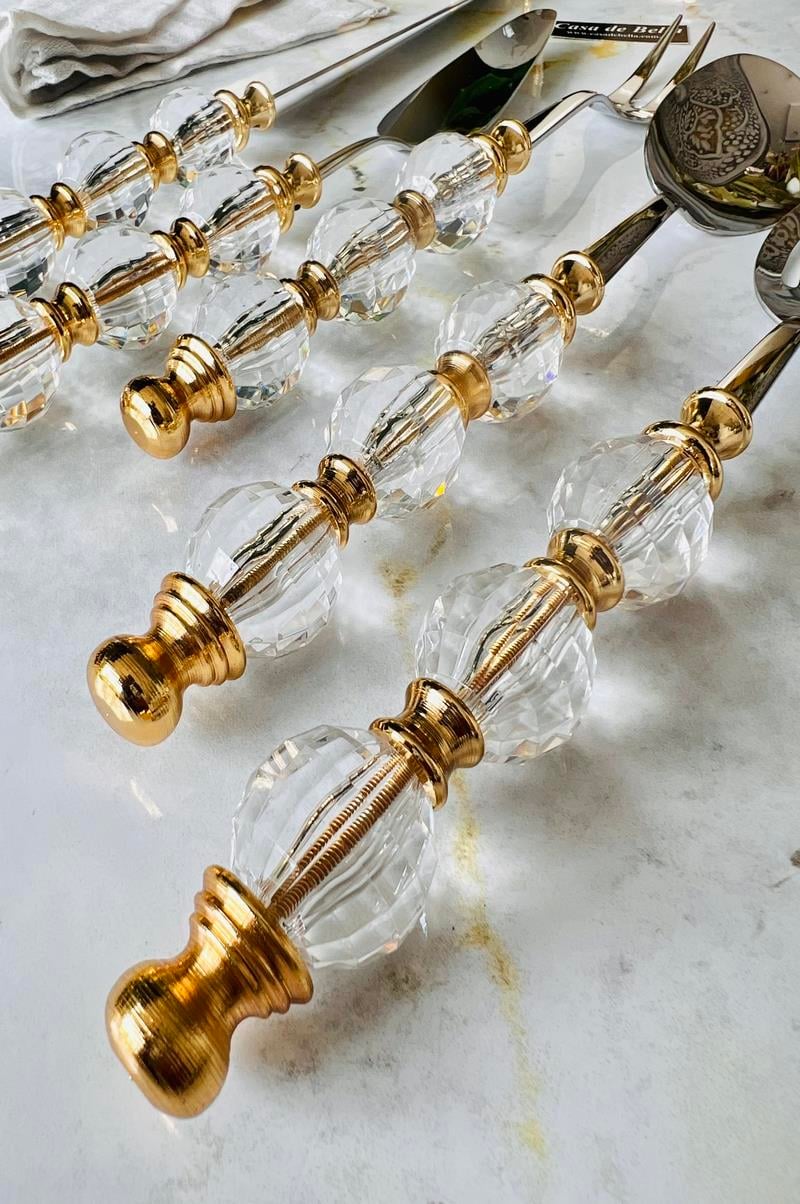 Gold Eskitme 5 Parça Boncuk Servis Seti