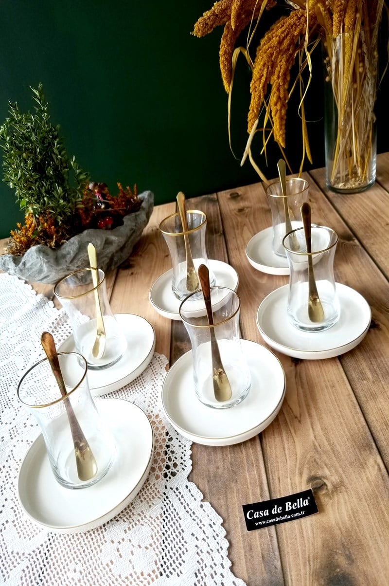 Gold Modern 18 Parça Çay Seti