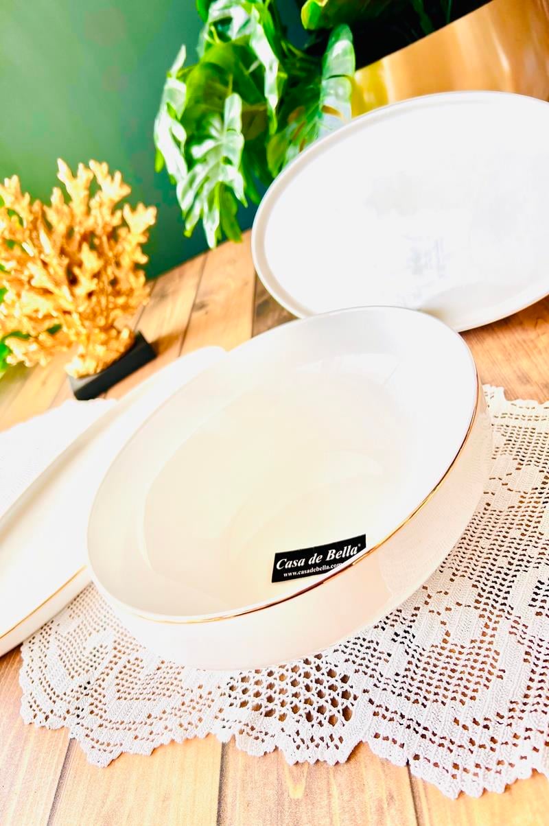 Gold Modern 3 Parça Kayık ve Salata Kase