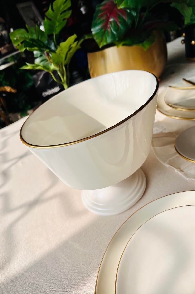Gold Modern Servis ve Pasta Tabaklı 6 Kişilik 40 Parça Kahvaltı Seti