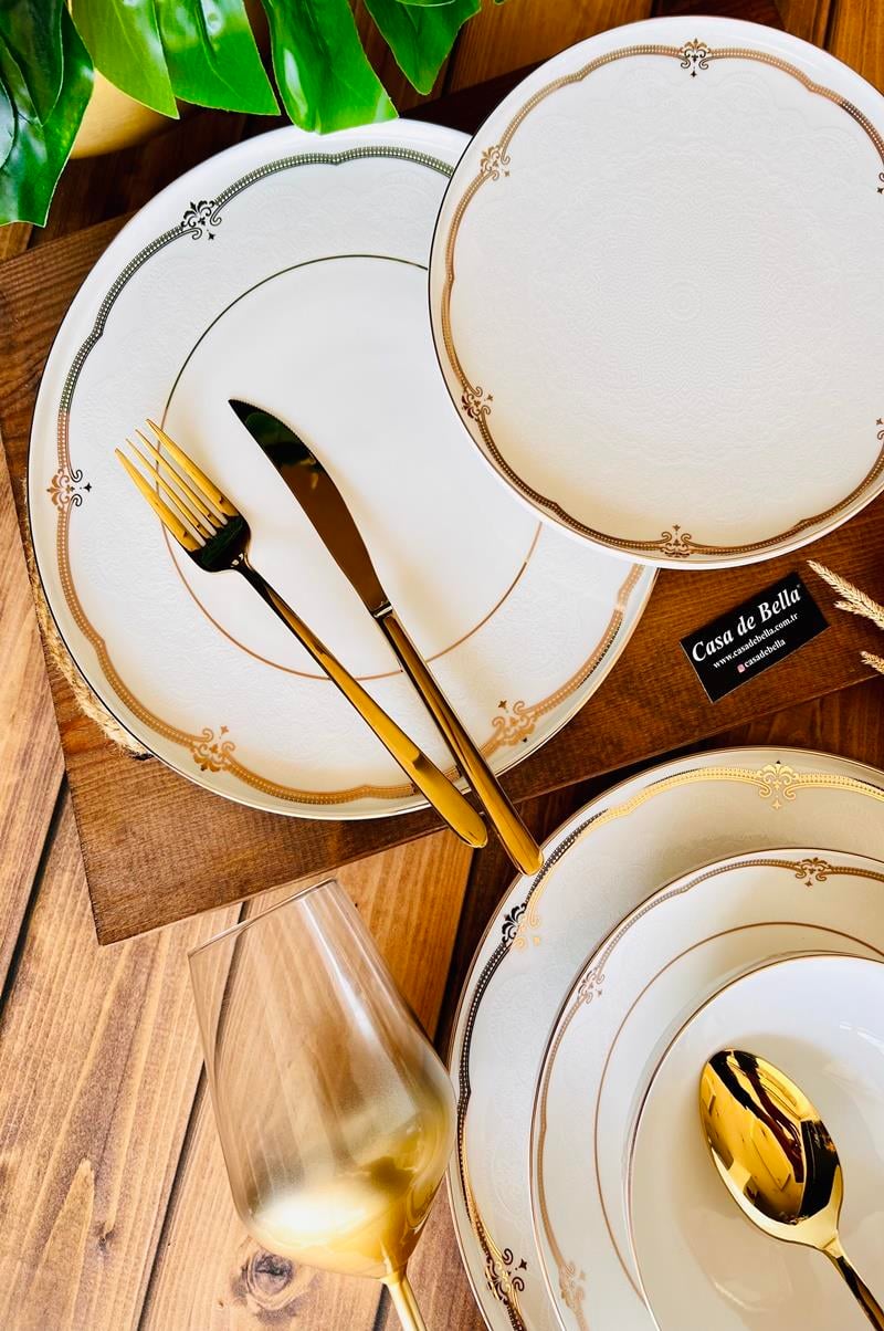 Liplan 24 Parça Bone Porselen Yemek Takımı