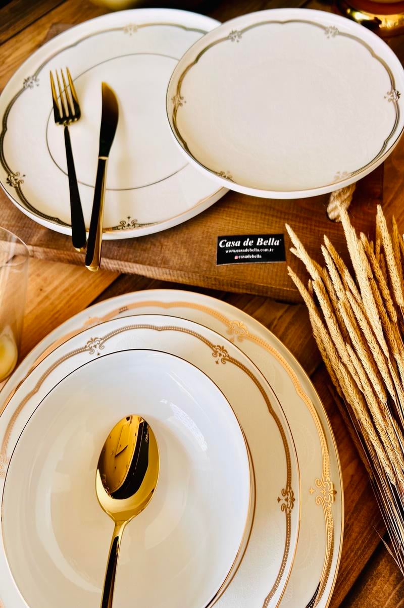 Liplan 24 Parça Bone Porselen Yemek Takımı