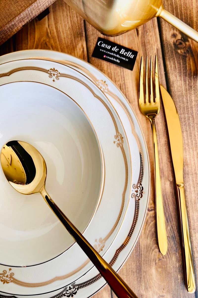 Liplan 24 Parça Bone Porselen Yemek Takımı