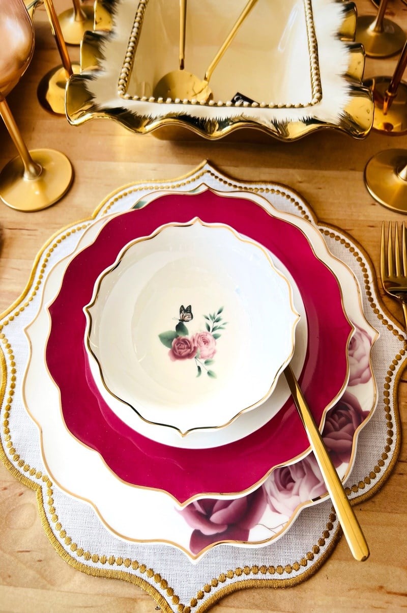 LİVNO Bone Porselen 24 parça Yemek Takımı