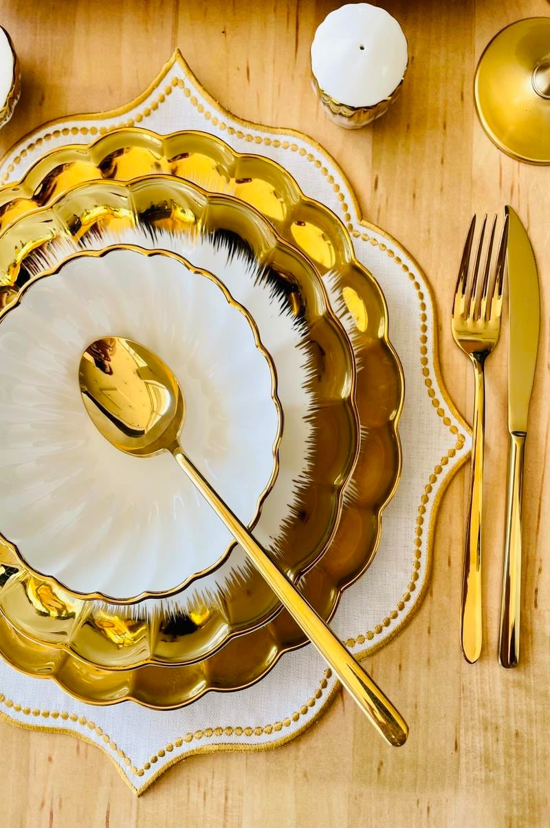 Mary Gold 58 Parça 12 Kişilik Porselen Yemek Takımı