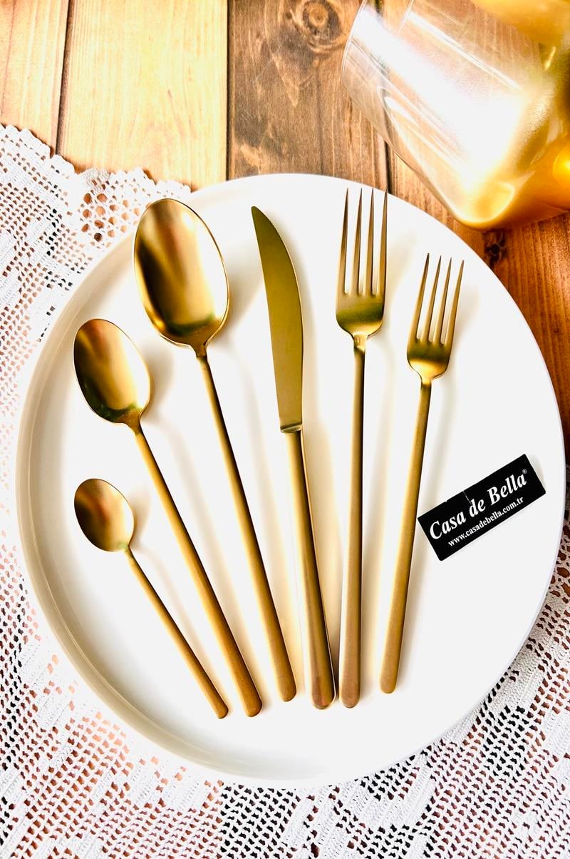 Mat Gold 36 Parça Çatal Kaşık Bıçak Seti