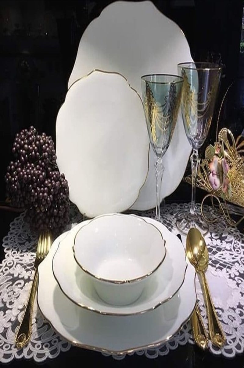 Mikasa Moor Bellini Gold Yemek Takımı 74 Parça 12 Kişilik
