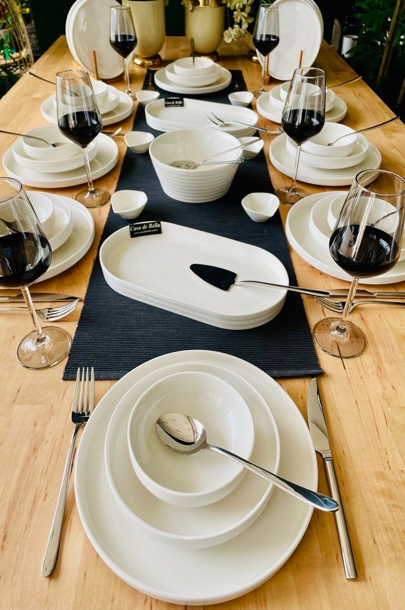 Modern Sade 57 Parça 12 Kişilik Yemek Takımı