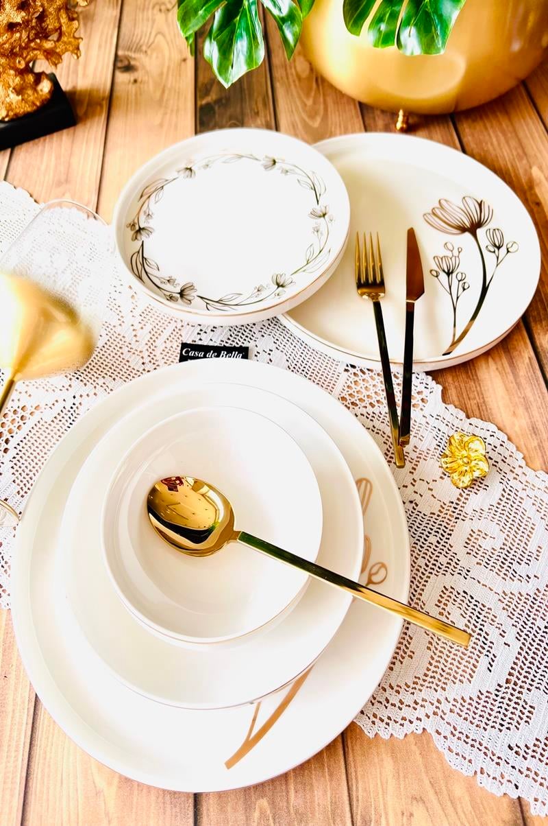 NARİN MODERN 24 PARÇA 6 KİŞİLİK YEMEK TAKIMI