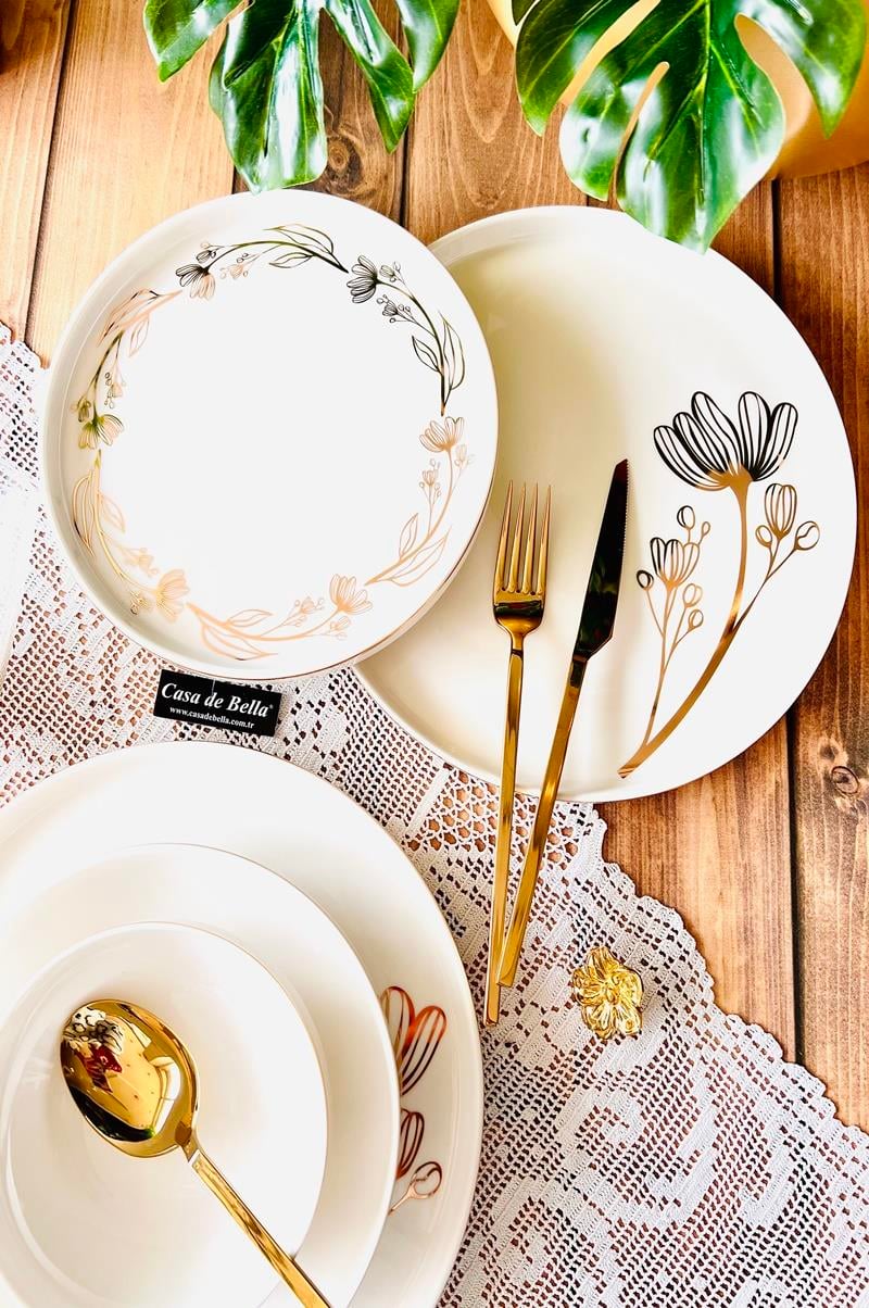 NARİN MODERN 24 PARÇA 6 KİŞİLİK YEMEK TAKIMI