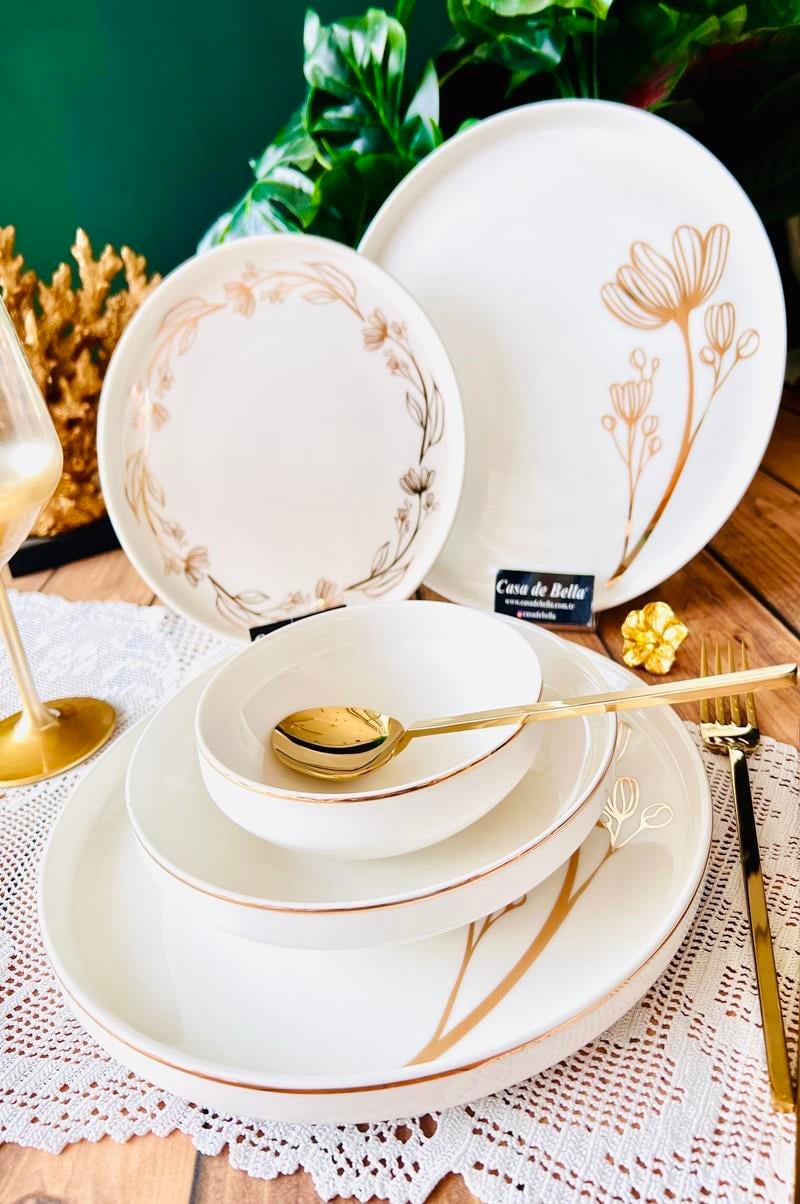 NARİN MODERN 24 PARÇA 6 KİŞİLİK YEMEK TAKIMI