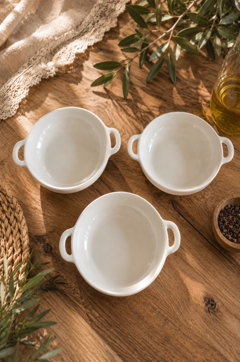 Porselen Kulplu Kahvaltı-Meze Sunum tabağı  15 cm