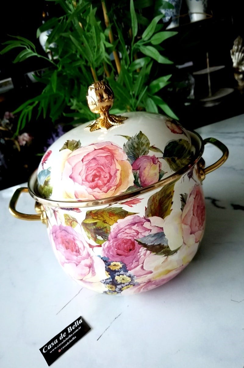 ROSE Emaye tencere