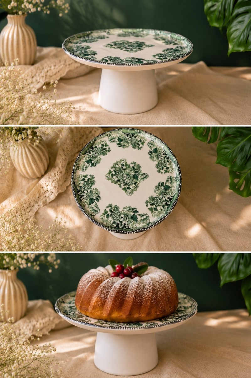 ROYAL YEŞİL AYAKLI KEK STANDI 20CM