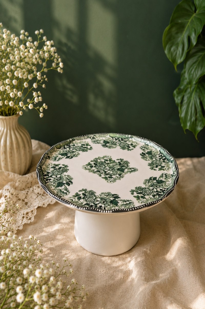 ROYAL YEŞİL AYAKLI KEK STANDI 20CM