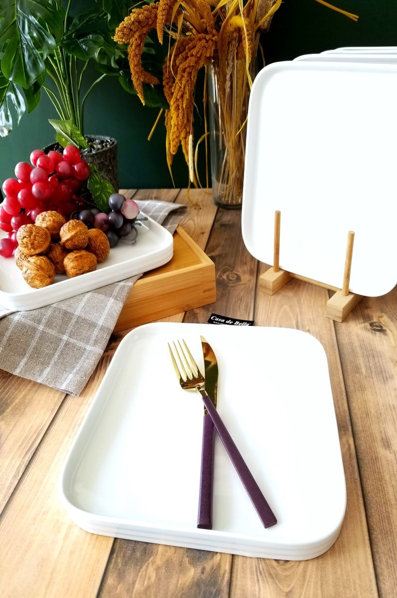 Sade Modern 6 Kişilik Lüks Servis Tabağı 26cm