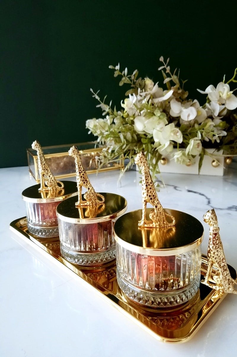 Tepsili 7 Parça Cam Sunumluk