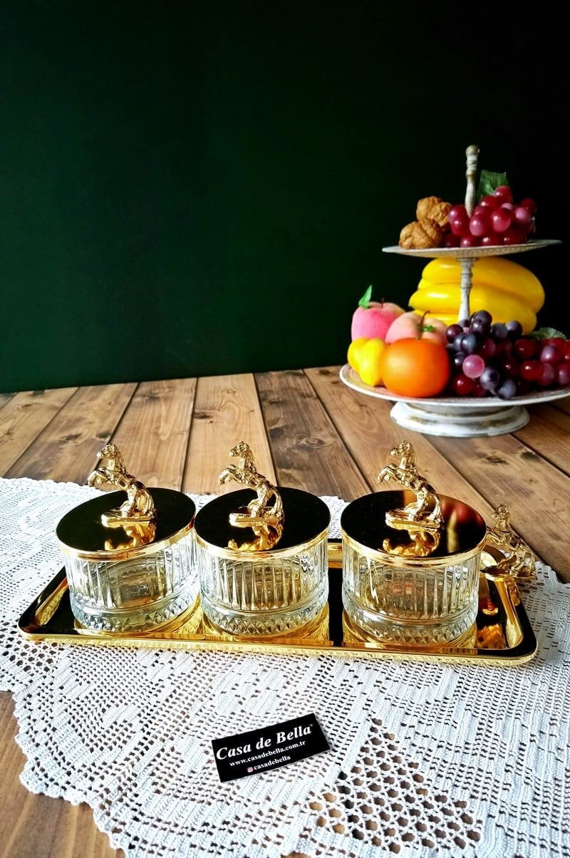 Tepsili  ATLI 7 Parça Cam Sunumluk