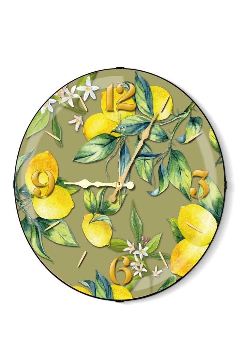 The Mia Duvar Saati - Limon Yeşil 35 Cm
