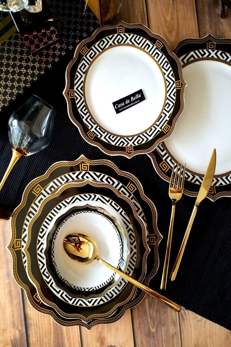 VERSACE DESENLİ 24 PARÇA YEMEK TAKIMI