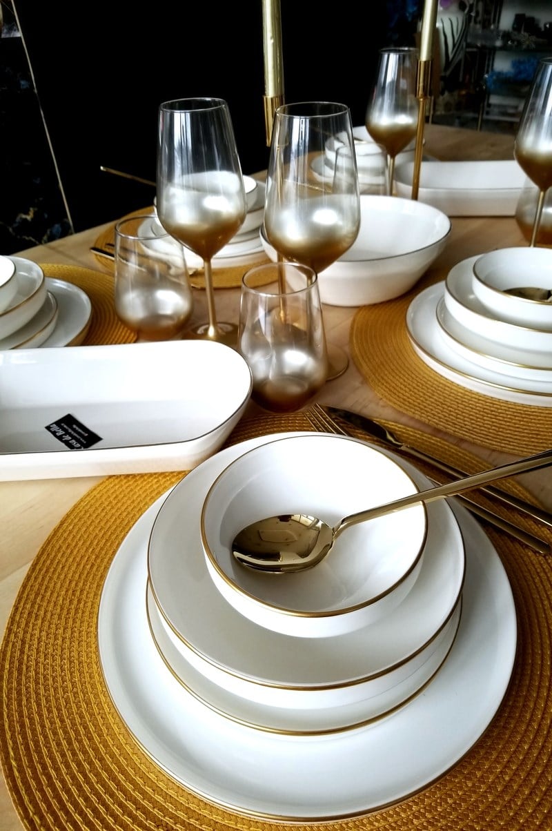 White Modern 132 Parça 12 Kişilik Yemek Takımı ve Çatal Kaşık Bıçak Takım Seti