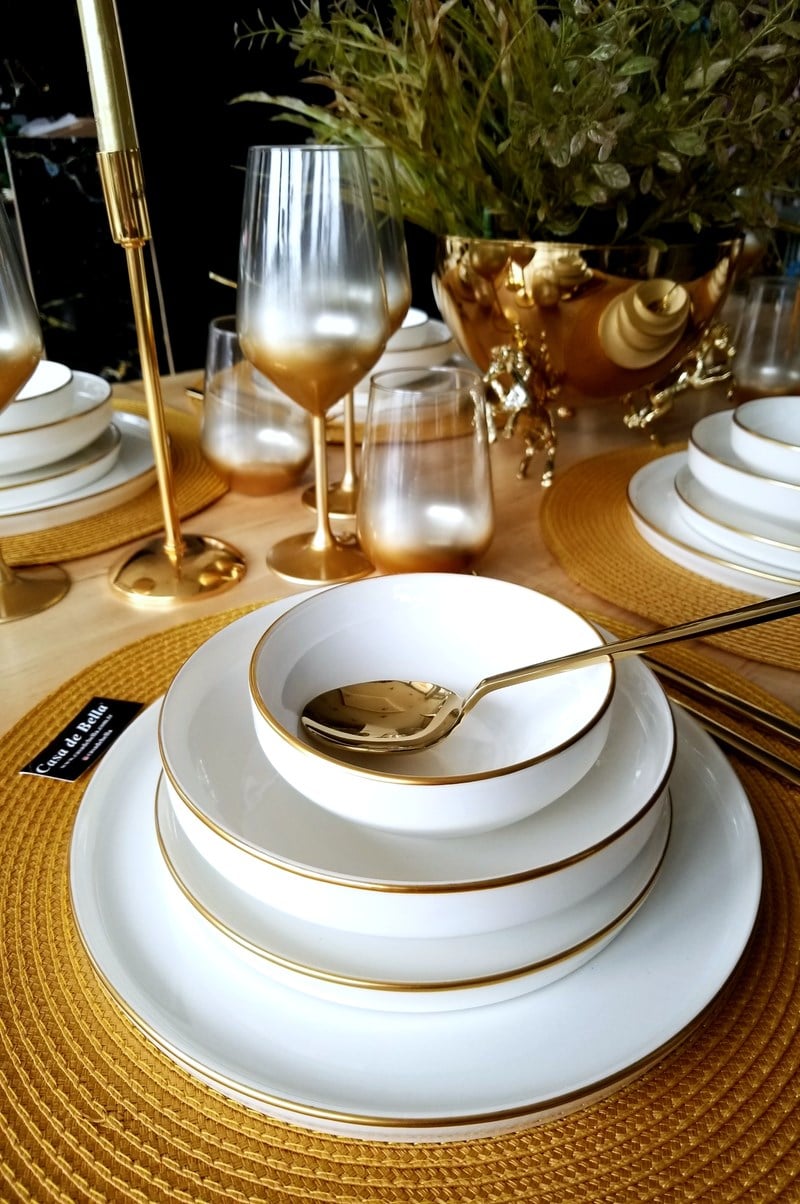 White Modern 132 Parça 12 Kişilik Yemek Takımı ve Çatal Kaşık Bıçak Takım Seti