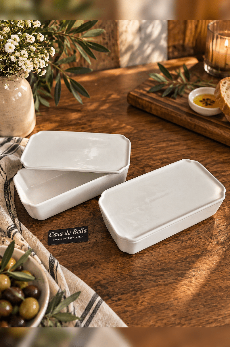 White Modern Sade 121 Parça 12 Kişilik Yemek Takımı ve 12 Kişilik Kahvaltı Takımı