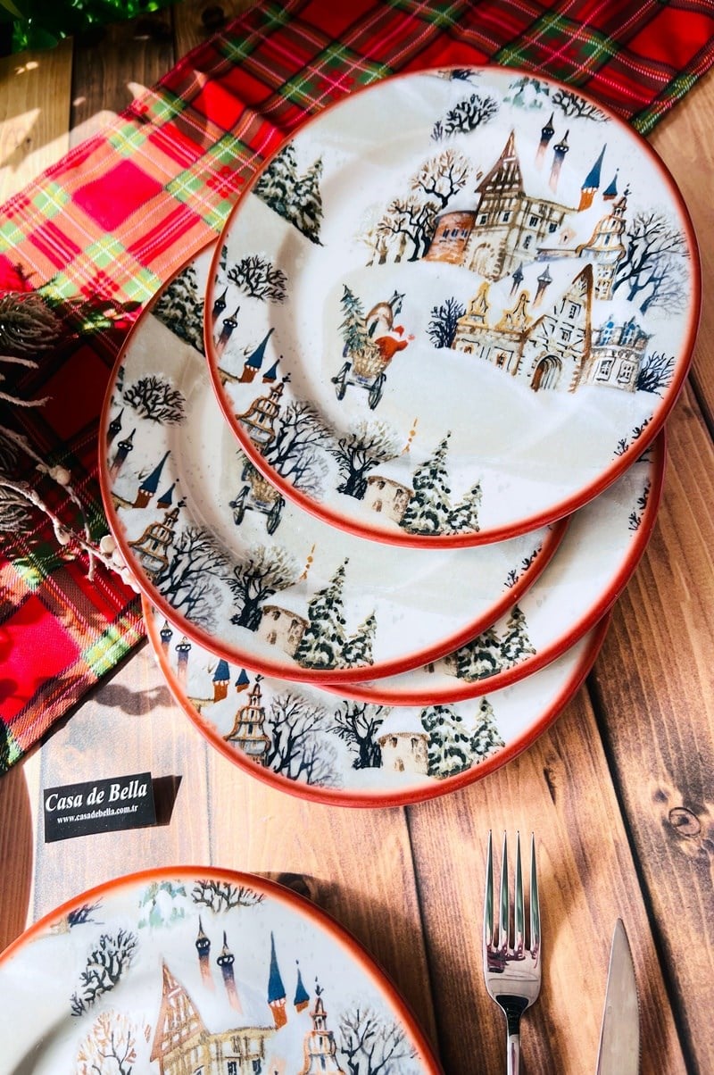 YILBAŞI 6 lı Pasta Tabağı 