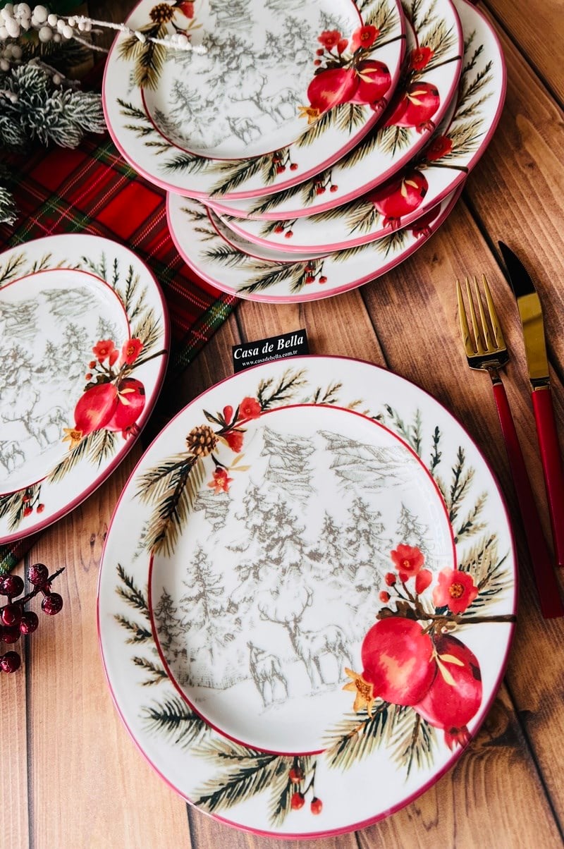 YILBAŞI 6 lı Pasta Tabağı 