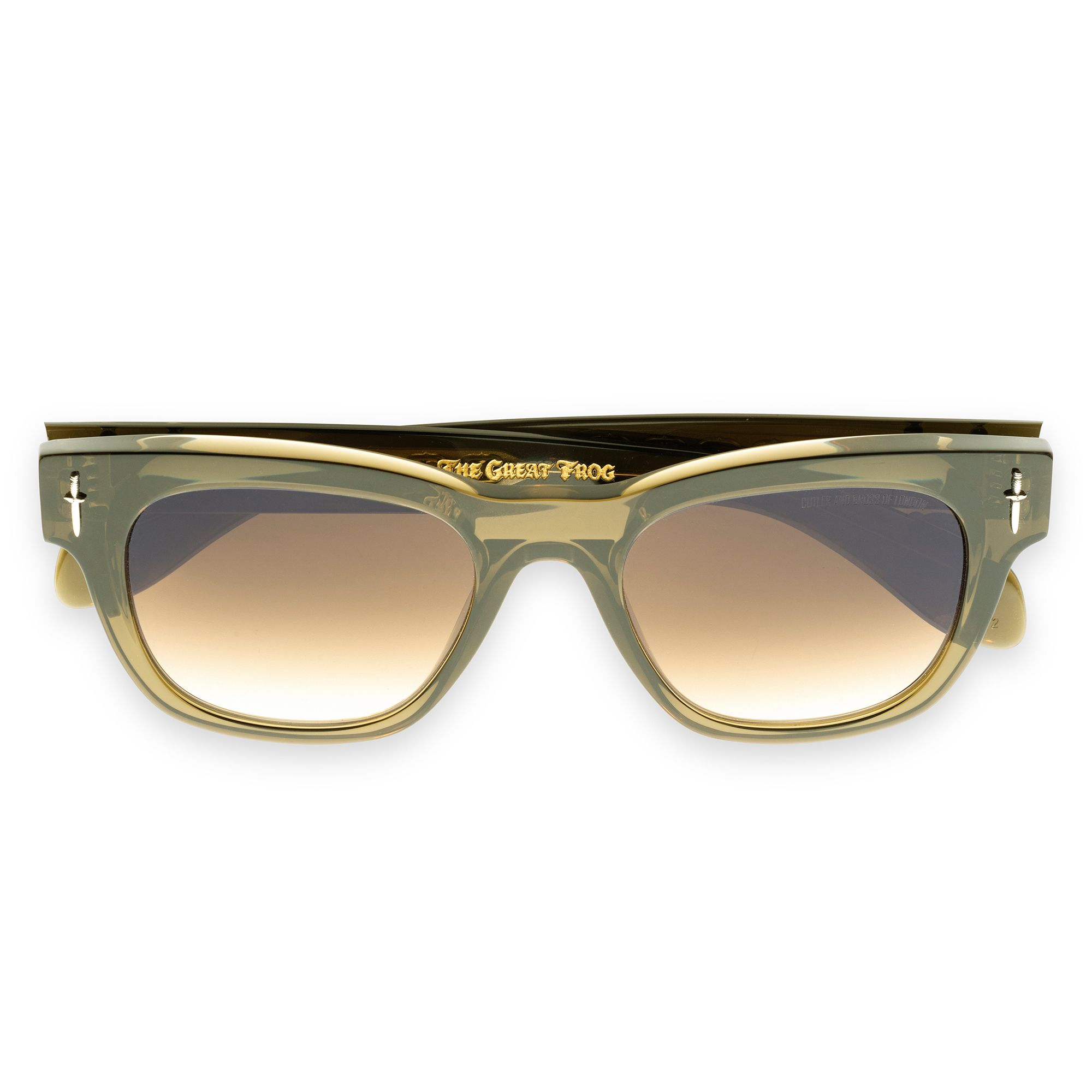 Cutler & Gross 53 mm unisex yeşil çerçeve güneş gözlüğü